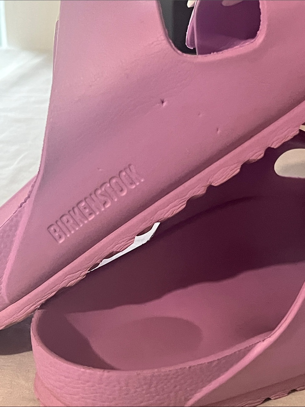 Birkenstock Lavender EVA Slide with White Logo Buckle - Picture 7 of 8